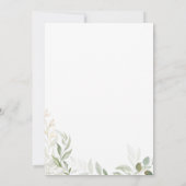 Whimsical Greenery en Gold | Wedding Brunch Kaart (Achterkant)