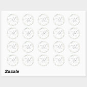 Whimsical Greenery en Gold Wedding Envelope Seals Ronde Sticker (Vel)