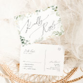 Whimsical Greenery en Gold Wedding RSVP Briefkaart