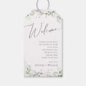 Whimsical Greenery en Gold | Welkom bruiloft Cadeaulabel (Voorkant)
