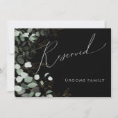 Whimsical Greenery en Gold | Zwart gereserveerd te (Achterkant)