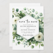 Whimsical Greenery Eucalyptus Digitale bruiloft Save The Date (Voorkant / Achterkant)