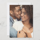 Whimsical Greenery Gold Photo Traditional Wedding Kaart (Achterkant)