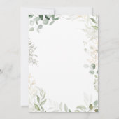 Whimsical Greenery Gold WreatPhoto Lijst Wedding Kaart (Achterkant)