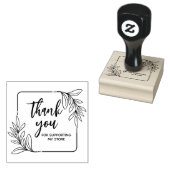 Whimsical Greenery Handmade Bedankt Rubberstempel (Gestempeld)