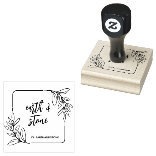 Whimsical Greenery Handmade Rubberstempel (Gestempeld)