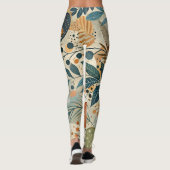 Whimsical Greenery Moderne Botanische Boho Legging (Achterkant)