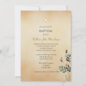 Whimsical Greenery Parchment Orthodox Baptism Kaart (Voorkant)