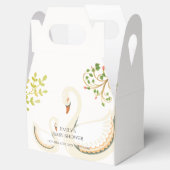 Whimsical Greenery Swan Baby shower Bedankdoosjes (Geopend)