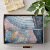 Whimsical Grey Whale Beach Kustontkoppeling Tissuepapier (Geschenk)