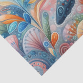 Whimsical Grey Whale Beach Kustontkoppeling Tissuepapier (Detail)