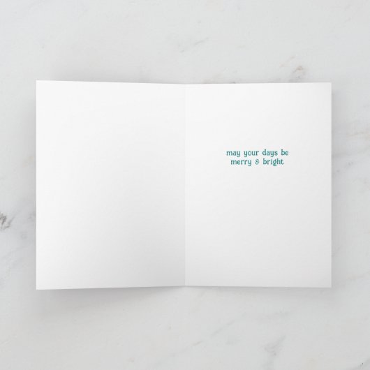 Whimsical Grid Cute Custom Christmas Holiday Kaart (Binnen)