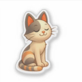 Whimsical grijs en wit sticker (Voorkant)