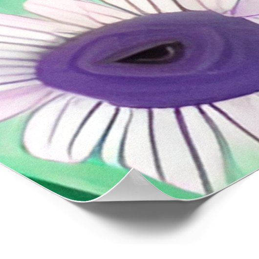 Whimsical Grijs en Witte Katten en Rode Bloem Poster (Hoek)