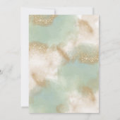 Whimsical Groen Goud Groen Script Vrijgezellenfees Kaart (Achterkant)