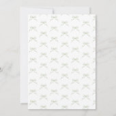 Whimsical Groen Vintage Strikken Bruiloftsborrel Kaart (Achterkant)