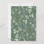 Whimsical groen vos wild een bos Baby shower Bedankkaart (Achterkant)