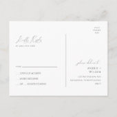 Whimsical groen zwart gouden trouw-RSVP Briefkaart (Achterkant)