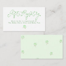 Whimsical groene bloemrijke cadeau registratie min