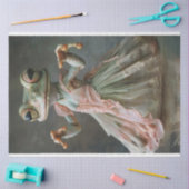 Whimsical groene dansen kikker in tutu decoupage tissuepapier (Craft)