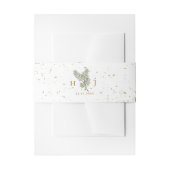 Whimsical Groene en Gouden Pine Cone Bruiloft Uitnodigingen Wikkel (Voorkant Voorbeeld)