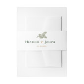 Whimsical Groene en Gouden Pine Cone Bruiloft Uitnodigingen Wikkel (Voorkant Voorbeeld)