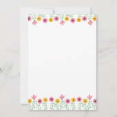 Whimsical Groene Jurk Prinses Bloemen Verjaardag Kaart (Achterkant)