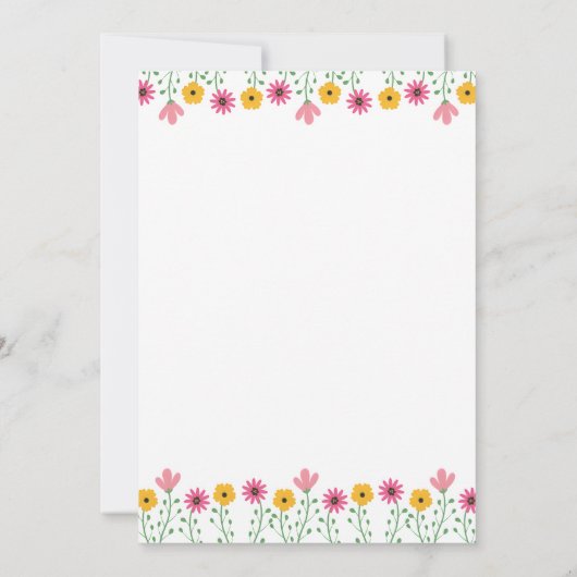 Whimsical Groene Jurk Prinses Bloemen Verjaardag Kaart (Achterkant)