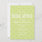 Whimsical Groene Polka BRIDAL DOUCHE Uitnodiging (Voorkant)
