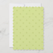 Whimsical groene polka BRUIDSSHOWER Uitnodiging (Achterkant)