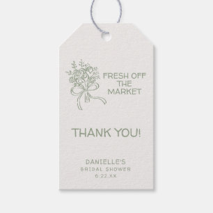 Whimsical Groene Verse Bruidsborrel Cadeaulabel