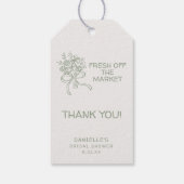 Whimsical Groene Verse Bruidsborrel Cadeaulabel (Achterkant)