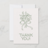 Whimsical groene verse bruidsfeest cadeau bedankkaart (Voorkant)