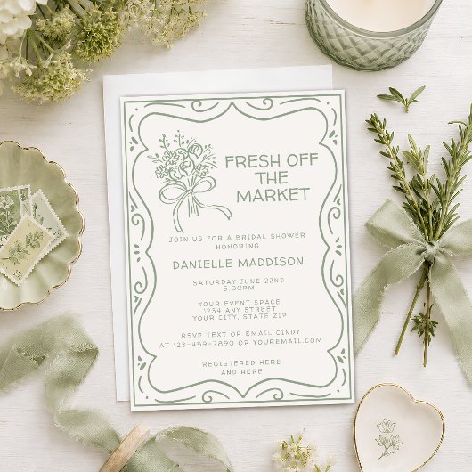 Whimsical Groene Verse Uit De Markt Bruidsmeisjesf Kaart