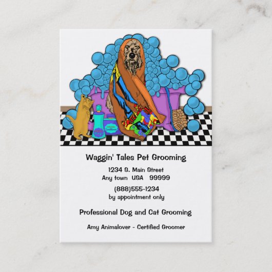 Whimsical Grooming Business and Appointment Card Afsprakenkaartje (Voorkant)