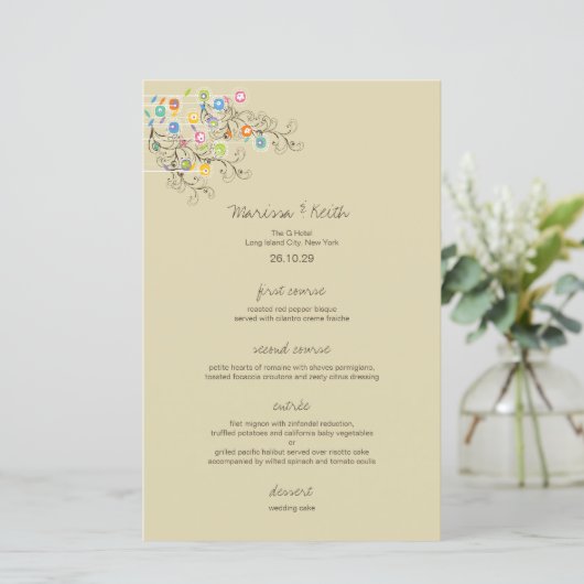 Whimsical Groovy Flower Garden Chic Wedding Party (Staand voorkant)