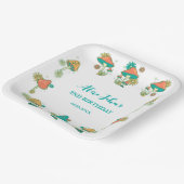 Whimsical Groovy Psychedelic Mushroom Verjaardag Papieren Bordje (Gebogen)