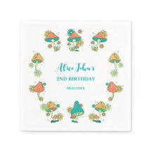 Whimsical Groovy Psychedelic Mushroom Verjaardag