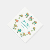 Whimsical Groovy Psychedelic Mushroom Verjaardag Servet (Hoek)