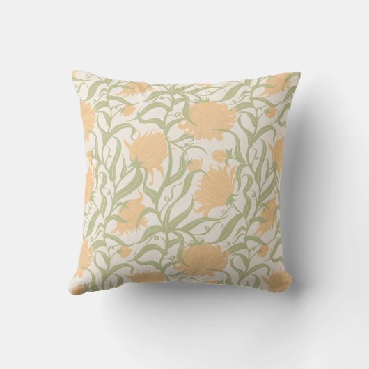 Whimsical Grote Bloem Mocha Mousse Kussen (Achterkant)