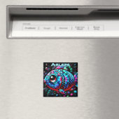 Whimsical Grote-Ogen Vis Nautilus Gepersonaliseerd Magneet (Insitu (Vaatwasser))