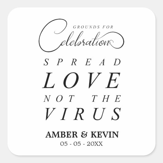 Whimsical Ground for Celebration Sanitizer Wedding Vierkante Sticker (Voorkant)