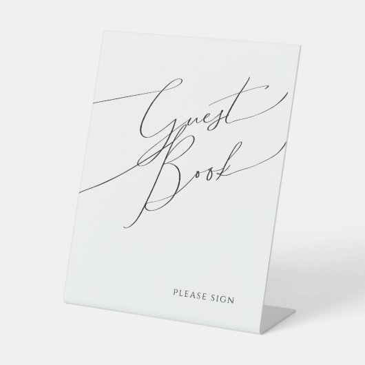 Whimsical-Guest Book Reclamebord Met Voetstuk (Voorkant)