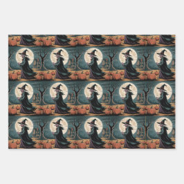 Whimsical Halloween And Fall, Ghost, Scarecrow,  Inpakpapier Vel