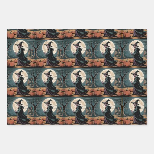 Whimsical Halloween And Fall, Ghost, Scarecrow,  Inpakpapier Vel (Voorkant)