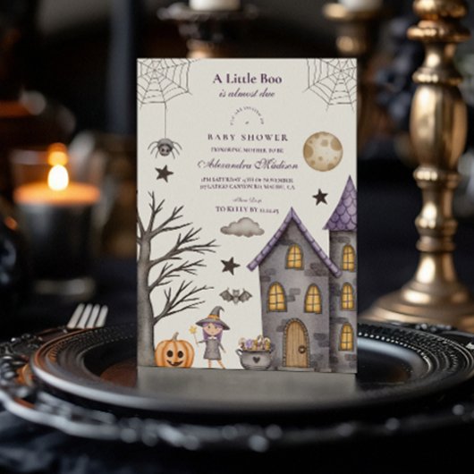 Whimsical Halloween Baby Shower Kaart