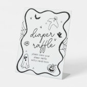 Whimsical Halloween Baby shower Luier Raffle Reclamebord Met Voetstuk (Voorkant)