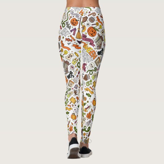Whimsical Halloween Design Leggings (Achterkant)