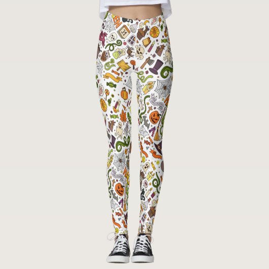 Whimsical Halloween Design Leggings (Voorkant)
