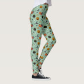 Whimsical Halloween Design Leggings, pompoenen vle Leggings (Rechts)